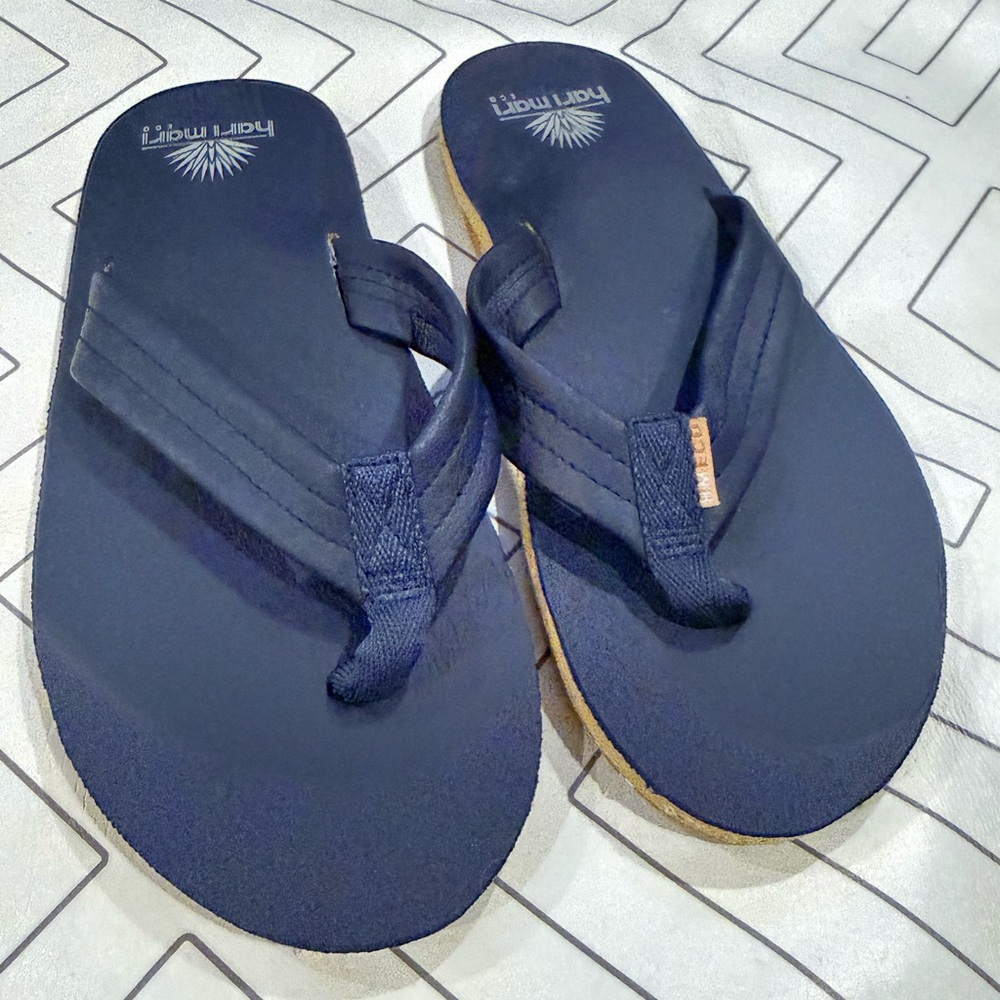 New Hari Mari Navy Flip Flops View 4